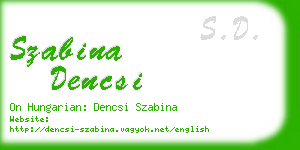 szabina dencsi business card